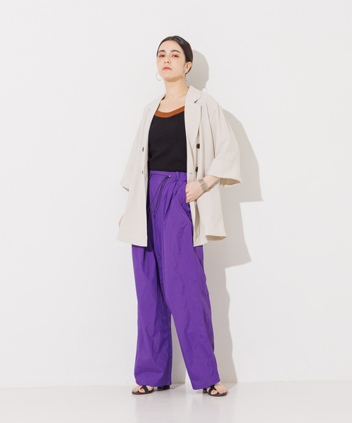 NOMINE（ノミネ）の「ワッシャーワイドパンツ（その他パンツ・レディース・パープル/ブラック/カーキ・S/M）」の14枚目の写真