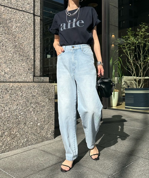 DouDou(ドゥドゥ)の「aileフロッキーロゴTEE(Tシャツ/カットソー・レディース・ホワイト系その他/ホワイト/チャコールグレー/ライトグレー/ネイビー/ピンク・FREE)」の10枚目の写真