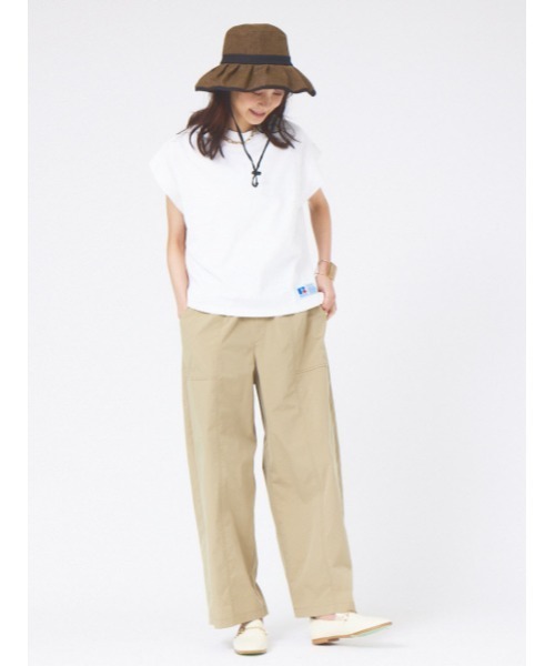 abahouse mavie（アバハウスマヴィ）の「ポリエステルタフタワイドベーカーパンツ（その他パンツ・レディース・チャコールグレー/ブルー/ベージュ・フリー）」の9枚目の写真