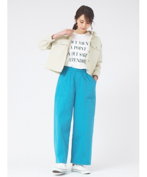 abahouse mavie（アバハウスマヴィ）の「ポリエステルタフタワイドベーカーパンツ（その他パンツ・レディース・チャコールグレー/ブルー/ベージュ・フリー）」の6枚目の写真