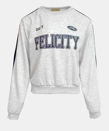 Cozy&Kitsch | Cozy＆Kitsch 英字プリントクロップドトレーナー(スウェット)