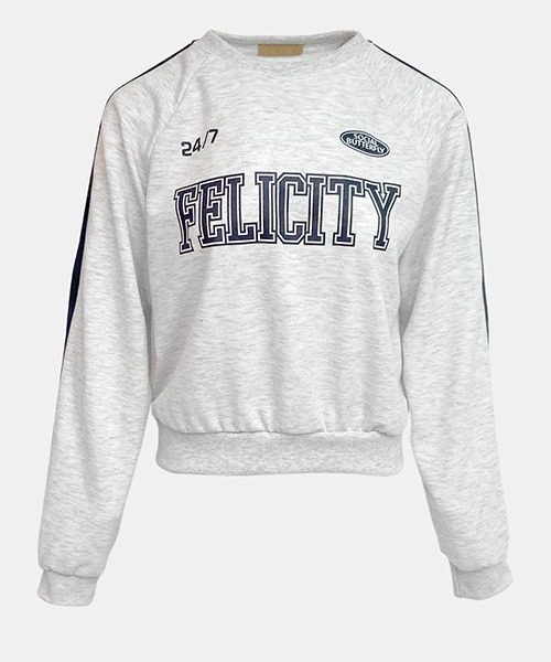 Cozy&Kitsch（コージーアンドキッチ）の「Cozy＆Kitsch 英字プリントクロップドトレーナー（スウェット・レディース・ホワイト系その他・FREE）」の2枚目の写真