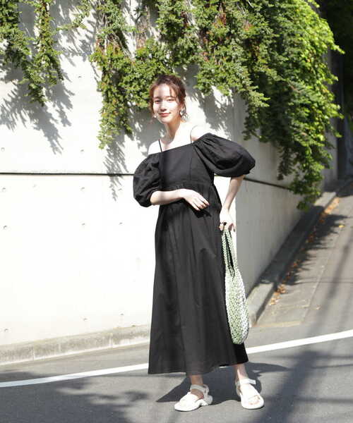 N.(N. Natural Beauty Basic)(エヌエヌナチュラルビューティーベーシック)の「【S Size Line】◆コットンボイル2waysオフショルワンピース(ワンピース・レディース・カーキ/ピンク/ブラック/ロイヤルブルー/グレイッシュベージュ・SMALL/MEDIUM)」の12枚目の写真