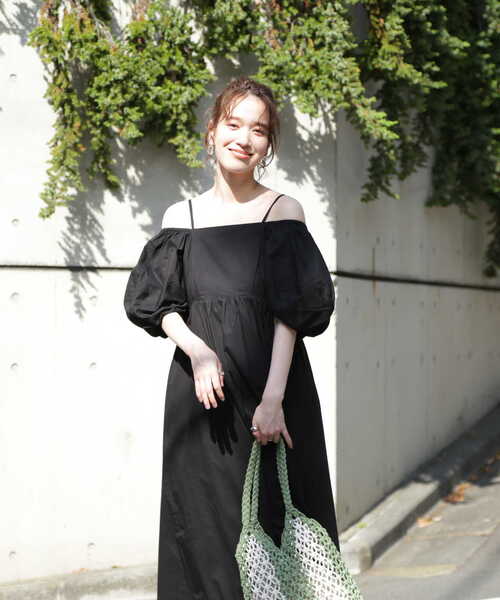 N.(N. Natural Beauty Basic)(エヌエヌナチュラルビューティーベーシック)の「【S Size Line】◆コットンボイル2waysオフショルワンピース(ワンピース・レディース・カーキ/ピンク/ブラック/ロイヤルブルー/グレイッシュベージュ・SMALL/MEDIUM)」の14枚目の写真