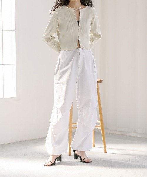 mystic（ミスティック）の「【mysticカラー】Wジップニット（ニット/セーター・レディース・ブラック/レッド/ブルー/アイボリー/ピンク/パープル/レッド系その他2・FREE）」の8枚目の写真