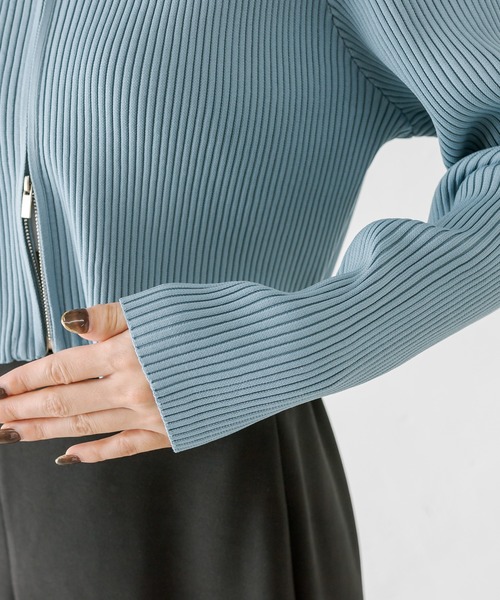 mystic（ミスティック）の「【mysticカラー】Wジップニット（ニット/セーター・レディース・ブラック/レッド/ブルー/アイボリー/ピンク/パープル/レッド系その他2・FREE）」の14枚目の写真