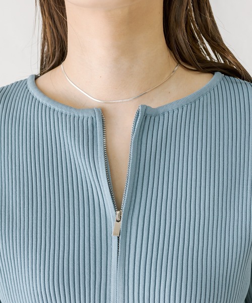 mystic（ミスティック）の「【mysticカラー】Wジップニット（ニット/セーター・レディース・ブラック/レッド/ブルー/アイボリー/ピンク/パープル/レッド系その他2・FREE）」の19枚目の写真