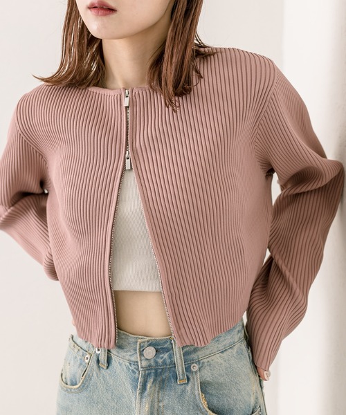 セール】【mysticカラー】Wジップニット（ニット/セーター）｜mystic