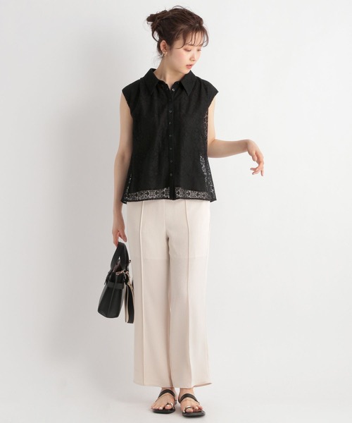 Andemiu（アンデミュウ）の「ソウレースノースリーブブラウス905832  