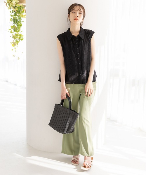 Andemiu（アンデミュウ）の「ソウレースノースリーブブラウス905832  