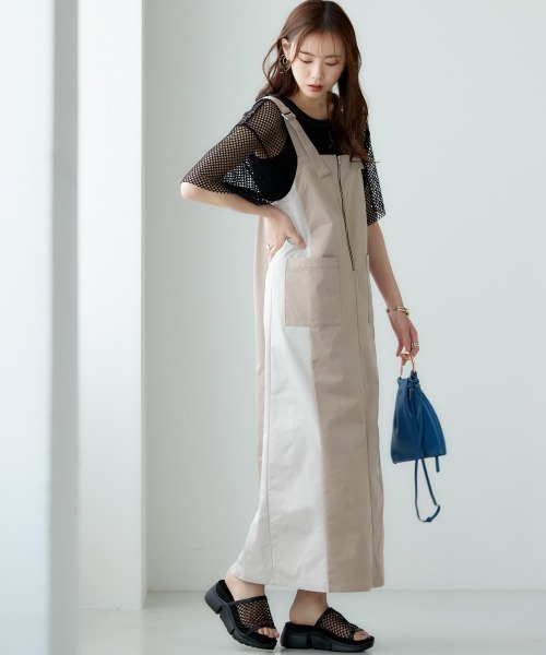 miclat（ミクラ）の「大きいサイズ　ミリタリー風ジャンパースカート　miclat（ジャンパースカート・レディース・ベージュ系/ブラック系・LL/L/4L/5L/3L）」の12枚目の写真