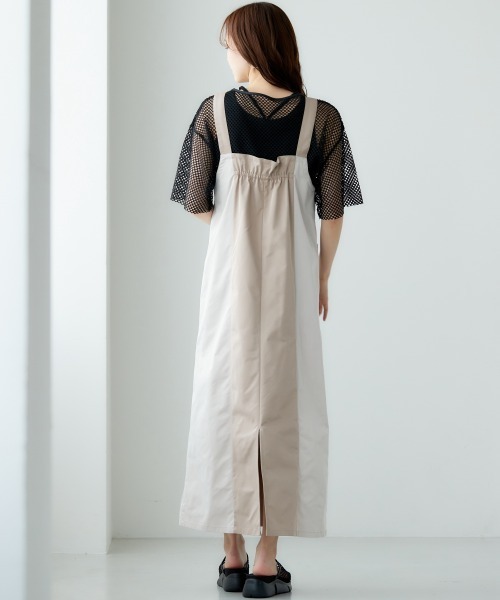 miclat（ミクラ）の「大きいサイズ　ミリタリー風ジャンパースカート　miclat（ジャンパースカート・レディース・ベージュ系/ブラック系・LL/L/4L/5L/3L）」の9枚目の写真