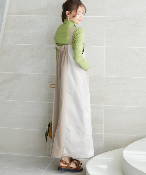 miclat（ミクラ）の「大きいサイズ　ミリタリー風ジャンパースカート　miclat（ジャンパースカート・レディース・ベージュ系/ブラック系・LL/L/4L/5L/3L）」の7枚目の写真