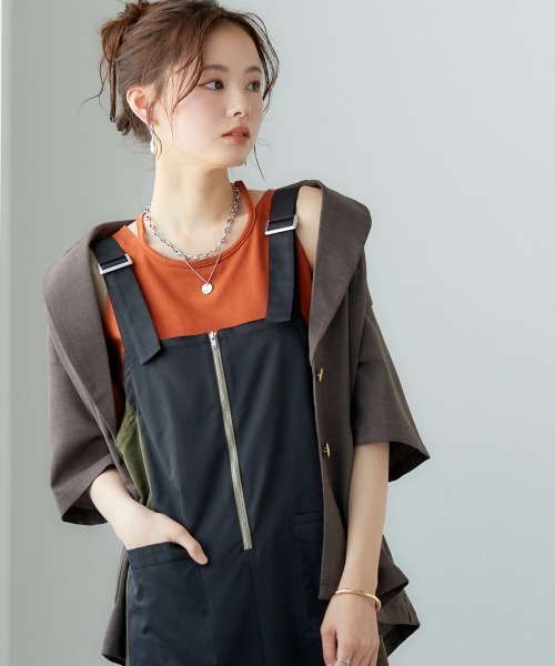 miclat（ミクラ）の「大きいサイズ　ミリタリー風ジャンパースカート　miclat（ジャンパースカート・レディース・ベージュ系/ブラック系・LL/L/4L/5L/3L）」の13枚目の写真