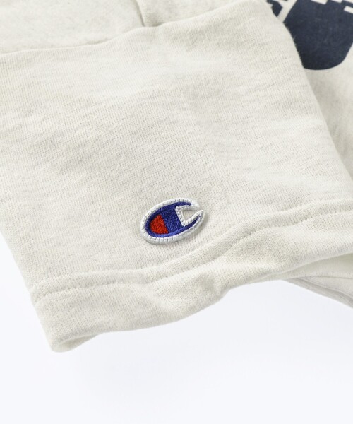 Champion(チャンピオン)の「【Champion チャンピオン】ゆったりシルエット半袖スウェットシャツ(Tシャツ/カットソー・キッズ・ネイビー/キナリ・110/140/100/130/120)」の7枚目の写真