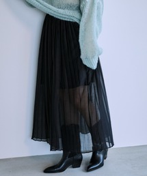 OPULENCE（オーピュレンス）の「Sheer Layer プリーツスカート（スカート）」