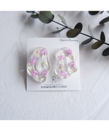 【R】クリアボタニカルピアス(MA)