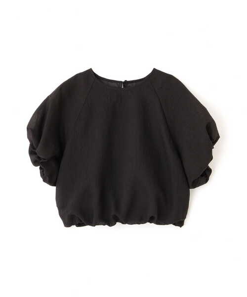 N.(N. Natural Beauty Basic)(エヌエヌナチュラルビューティーベーシック)の「◆クロップドバルーンスリーブブラウス(シャツ/ブラウス・レディース・イエロー/ブラック/オフホワイト・MEDIUM)」の4枚目の写真