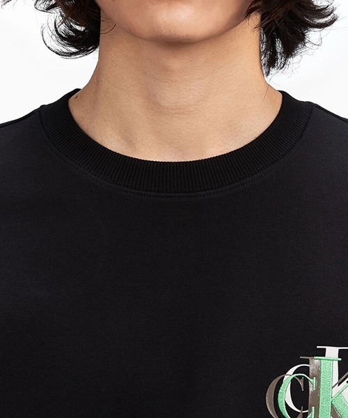 Calvin Klein(カルバン・クライン)の「Calvin Klein/カルバンクライン レギュラーモノグラムスウェットプルオーバー Tシャツ(スウェット・メンズ・グリーン/ブラック/オフホワイト・L/XL/M)」の8枚目の写真