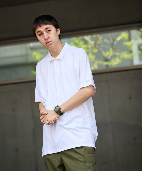 NEW ERA ポロシャツ　ホワイト ニューエラ NEW ERA ポロシャツ 半袖 ドット メンズ GF POLO DOT