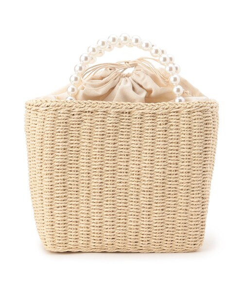 couture brooch（クチュールブローチ）の「◆パール調ハンドルバッグ（ハンドバッグ・レディース・ブラック/ナチュラル・00）」の14枚目の写真