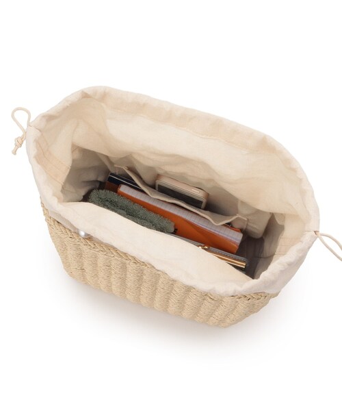 couture brooch（クチュールブローチ）の「◆パール調ハンドルバッグ（ハンドバッグ・レディース・ブラック/ナチュラル・00）」の16枚目の写真