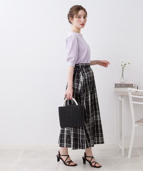 couture brooch（クチュールブローチ）の「◆パール調ハンドルバッグ（ハンドバッグ・レディース・ブラック/ナチュラル・00）」の7枚目の写真