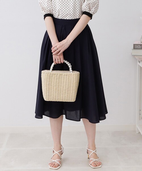 couture brooch（クチュールブローチ）の「◆パール調ハンドルバッグ（ハンドバッグ・レディース・ブラック/ナチュラル・00）」の13枚目の写真