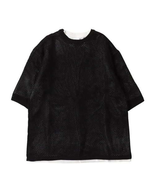 Air Tokyo(エアートウキョー)の「メッシュニット × 天竺 S/S カットソー アンサンブル <セレクトアイテム>(アンサンブル・メンズ・ブラック/ベージュ・LARGE/X-LARGE)」の18枚目の写真