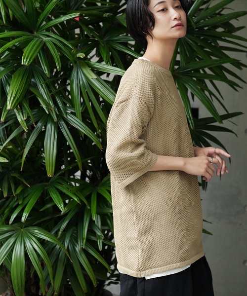 Air Tokyo(エアートウキョー)の「メッシュニット × 天竺 S/S カットソー アンサンブル <セレクトアイテム>(アンサンブル・メンズ・ブラック/ベージュ・LARGE/X-LARGE)」の13枚目の写真