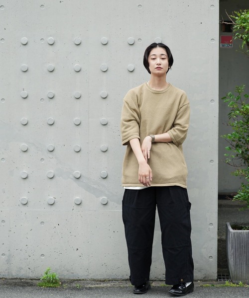 Air Tokyo(エアートウキョー)の「メッシュニット × 天竺 S/S カットソー アンサンブル <セレクトアイテム>(アンサンブル・メンズ・ブラック/ベージュ・LARGE/X-LARGE)」の14枚目の写真