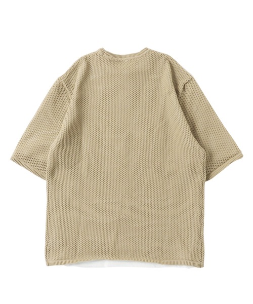 Air Tokyo(エアートウキョー)の「メッシュニット × 天竺 S/S カットソー アンサンブル <セレクトアイテム>(アンサンブル・メンズ・ブラック/ベージュ・LARGE/X-LARGE)」の21枚目の写真