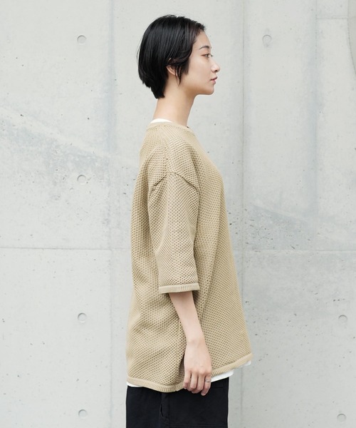 Air Tokyo(エアートウキョー)の「メッシュニット × 天竺 S/S カットソー アンサンブル <セレクトアイテム>(アンサンブル・メンズ・ブラック/ベージュ・LARGE/X-LARGE)」の16枚目の写真