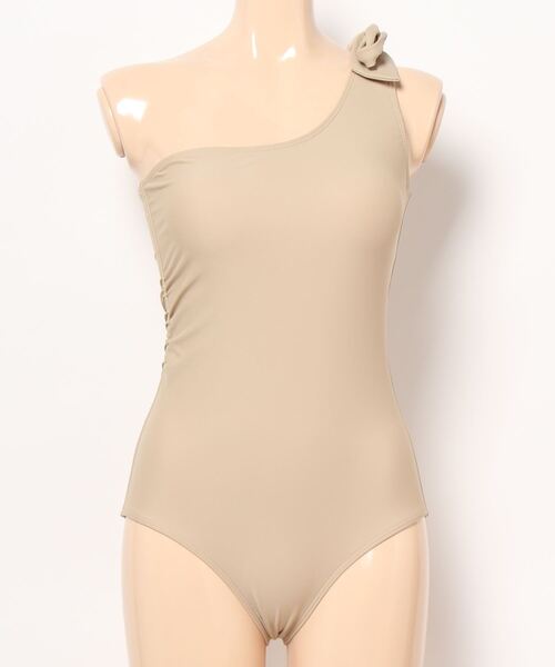 ワンショルダー★ワンピース水着★ PUCCI swim-02424 ワンショルダー ワンピース 水着 ブラック | L