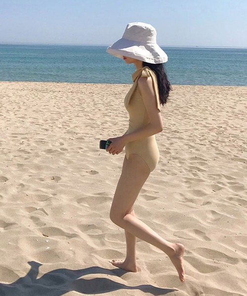 Dita Muaj.（ディータムアージュ）の「ワンショルダーナチュラルカラーシンプルワンピース 水着（水着・レディース・ベージュ/ライトブルー/アイボリー・L/M/XL）」の13枚目の写真