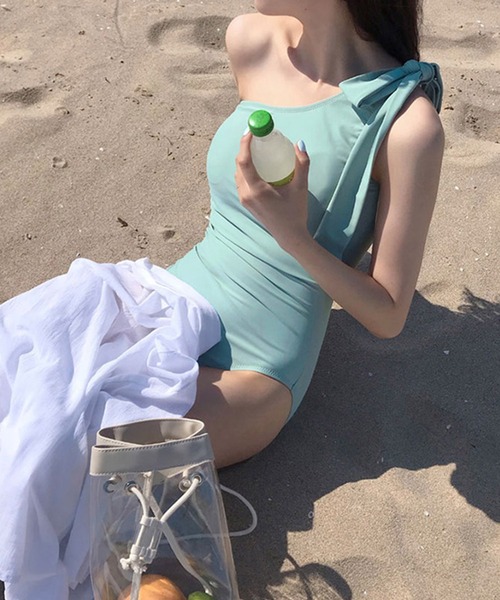 Dita Muaj.（ディータムアージュ）の「ワンショルダーナチュラルカラーシンプルワンピース 水着（水着・レディース・ベージュ/ライトブルー/アイボリー・L/M/XL）」の18枚目の写真