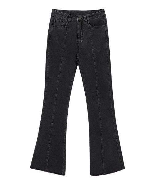 COCOMOMO（ココモモ）の「秋・冬も大活躍◎ ハイウエスト フレア デニムパンツ（デニムパンツ・レディース・ダークグレー/ライトブルー/ブラック・S/M）」の17枚目の写真