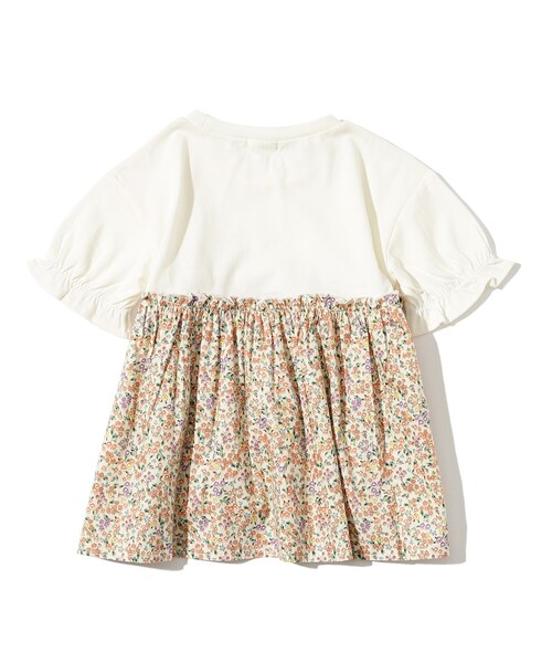 SHOO・LA・RUE(シューラルー)の「◆【110-140cm】ドッキング五分袖プルオーバー(Tシャツ/カットソー・キッズ・ライトパープル/ブラック系/ブラック系1/アイボリー系・14/13/11/12)」の7枚目の写真