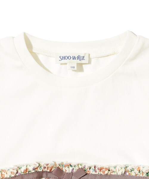 SHOO・LA・RUE(シューラルー)の「◆【110-140cm】ドッキング五分袖プルオーバー(Tシャツ/カットソー・キッズ・ライトパープル/ブラック系/ブラック系1/アイボリー系・14/13/11/12)」の10枚目の写真