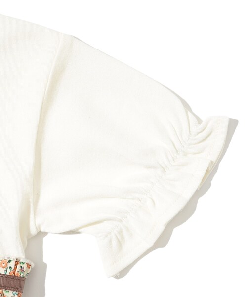 SHOO・LA・RUE(シューラルー)の「◆【110-140cm】ドッキング五分袖プルオーバー(Tシャツ/カットソー・キッズ・ライトパープル/ブラック系/ブラック系1/アイボリー系・14/13/11/12)」の9枚目の写真
