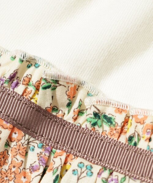 SHOO・LA・RUE(シューラルー)の「◆【110-140cm】ドッキング五分袖プルオーバー(Tシャツ/カットソー・キッズ・ライトパープル/ブラック系/ブラック系1/アイボリー系・14/13/11/12)」の8枚目の写真