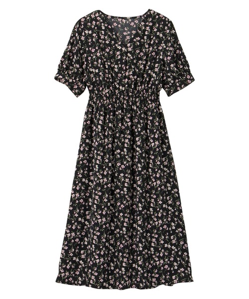 alotta(アロッタ)の「カシュクールプリントワンピース(ワンピース・レディース・ブラック系その他2/ホワイト系その他/ブラック系その他・M/L/LL/3L)」の22枚目の写真