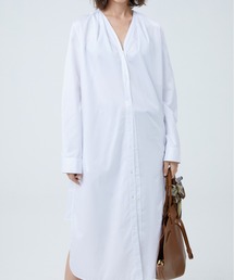 JNBY | V-neck Cotton Shirt Dress(シャツワンピース)