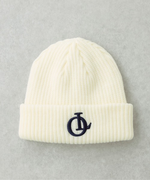 OLIVE des OLIVE（オリーブデオリーブ）の「刺繍入りニットキャップ　1032150010（ニットキャップ/ビーニー・レディース・アイボリー/ネイビー/ライトグレー/ピンク/ブラック・FREE）」の2枚目の写真