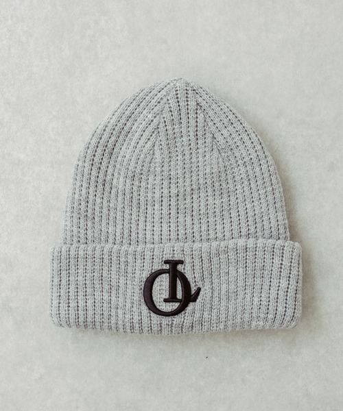 OLIVE des OLIVE（オリーブデオリーブ）の「刺繍入りニットキャップ　1032150010（ニットキャップ/ビーニー・レディース・アイボリー/ネイビー/ライトグレー/ピンク/ブラック・FREE）」の4枚目の写真