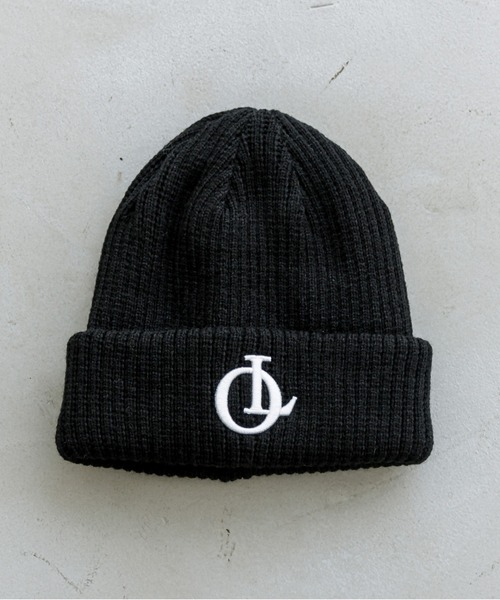 OLIVE des OLIVE（オリーブデオリーブ）の「刺繍入りニットキャップ　1032150010（ニットキャップ/ビーニー・レディース・アイボリー/ネイビー/ライトグレー/ピンク/ブラック・FREE）」の3枚目の写真