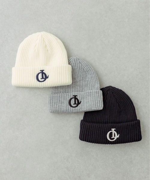 OLIVE des OLIVE（オリーブデオリーブ）の「刺繍入りニットキャップ　1032150010（ニットキャップ/ビーニー・レディース・アイボリー/ネイビー/ライトグレー/ピンク/ブラック・FREE）」の6枚目の写真