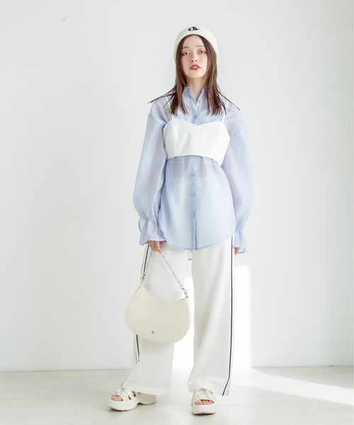 OLIVE des OLIVE（オリーブデオリーブ）の「刺繍入りニットキャップ　1032150010（ニットキャップ/ビーニー・レディース・アイボリー/ネイビー/ライトグレー/ピンク/ブラック・FREE）」の13枚目の写真