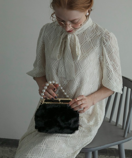 メゾンドクチュール 大きながま口ショルダーバック♡ジョリーフルール