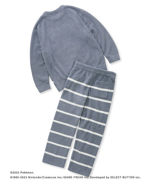 gelato pique(ジェラートピケ)の「【ポケモンスリープ】【メンズ】ベビモコジャガードプルオーバー&ロングパンツセット(ルームウェア/パジャマ・メンズ・アイボリー/ネイビー・MEDIUM/LARGE)」の6枚目の写真